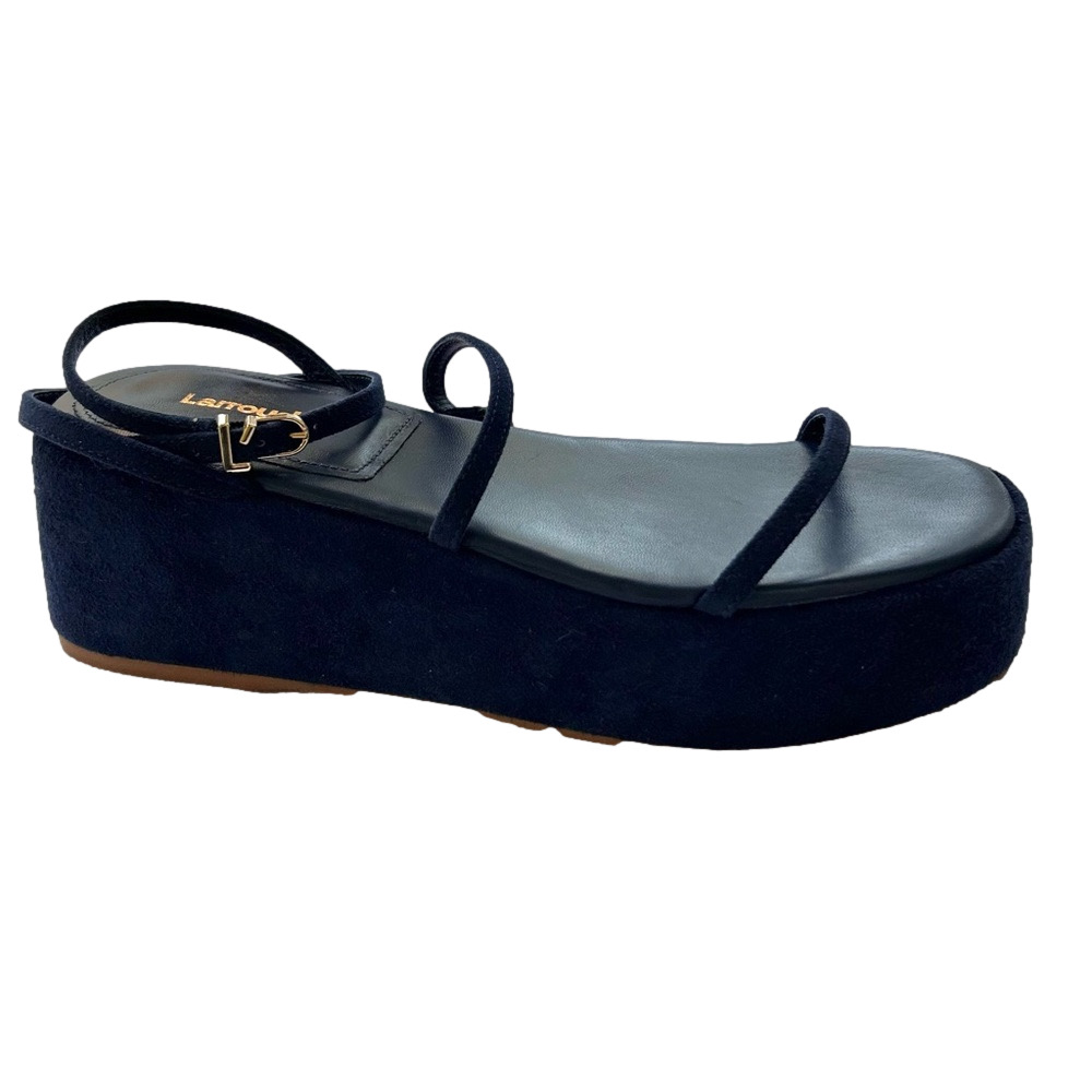 Larroude Blue Platform Sandals